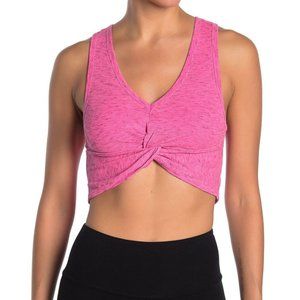 Free People Movement Pink New Moon Twisted Crop Sleeveless Tank Top